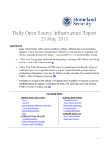 Daily Open Source Infrastructure Report 23 May 2013 Top Stories