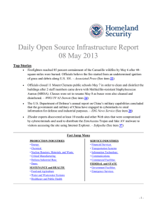 Daily Open Source Infrastructure Report 08 May 2013 Top Stories