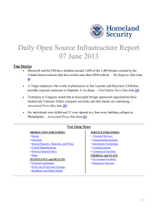 Daily Open Source Infrastructure Report 07 June 2013 Top Stories