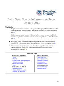 Daily Open Source Infrastructure Report 25 July 2013 Top Stories