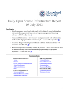 Daily Open Source Infrastructure Report 08 July 2013 Top Stories