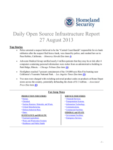 Daily Open Source Infrastructure Report 27 August 2013 Top Stories