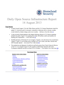 Daily Open Source Infrastructure Report 14 August 2013 Top Stories