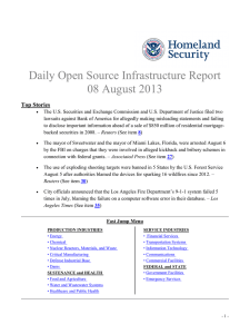 Daily Open Source Infrastructure Report 08 August 2013 Top Stories