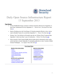 Daily Open Source Infrastructure Report 13 September 2013 Top Stories