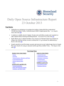 Daily Open Source Infrastructure Report 23 October 2013 Top Stories