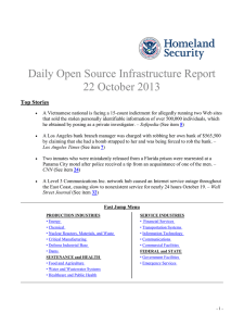 Daily Open Source Infrastructure Report 22 October 2013 Top Stories