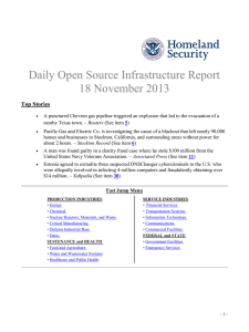 Daily Open Source Infrastructure Report 18 November 2013 Top Stories