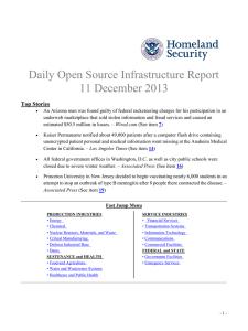 Daily Open Source Infrastructure Report 11 December 2013 Top Stories