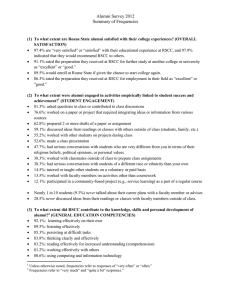 Alumni Survey 2012 Summary of Frequencies