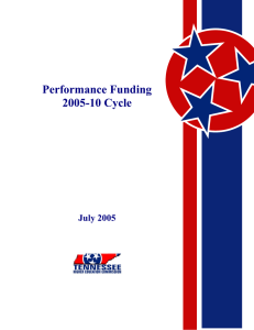 Performance Funding 2005-10 Cycle  July 2005