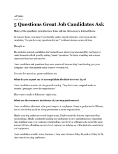 5 Questions Great Job Candidates Ask