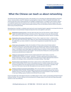 What the Chinese can teach us about networking  Provided by OptimalResume.com