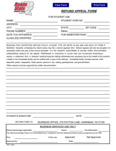 REFUND APPEAL FORM