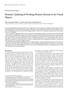 Dynamic Updating of Working Memory Resources for Visual Objects Behavioral/Systems/Cognitive