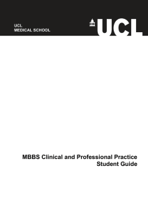 MBBS Clinical and Professional Practice Student Guide  UCL