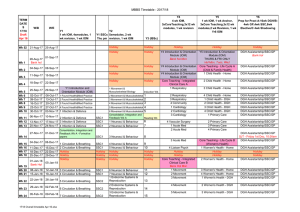 MBBS Timetable - 2017/18
