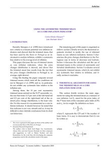 USING THE ASYMMETRIC TRIMMED MEAN AS A CORE INFLATION INDICATOR*