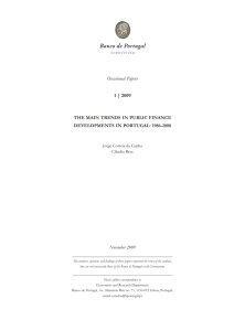 Occasional Papers 1 | 2009 THE MAIN TRENDS IN PUBLIC FINANCE