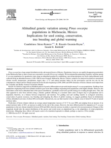 Altitudinal genetic variation among Pinus oocarpa populations in Michoaca´n, Mexico
