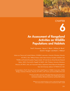 6 An Assessment of Rangeland Activities on Wildlife CHAPTER