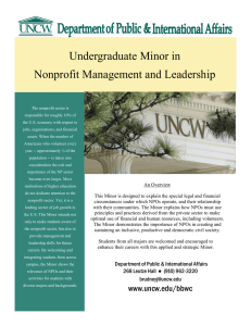 Undergraduate Minor in Nonprofit Management and Leadership