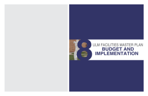 8 BUDGET AND IMPLEMENTATION ULM FACILITIES MASTER PLAN