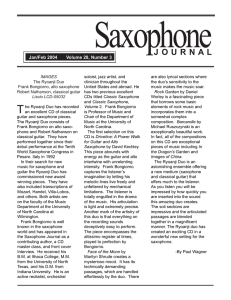 Saxophone J  O  U  R  N ... Jan/Feb 2004       Volume 28,...