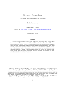 Emergency Preparedness y Sundaresan Job Market Paper