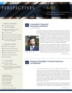 PERSPECTIVES 6/0 2 Columbia’s Financial