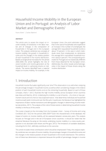 Household Income Mobility in the European Market and Demographic Events