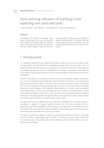 Early warning indicators of banking crises: exploring new data and tools 90 1