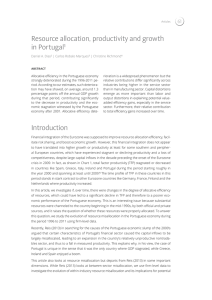 Resource allocation, productivity and growth in Portugal 61 1