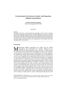 Co-movement of revisions in short- and long-term inflation expectations António Armando Antunes