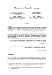 The sources of the gender wage gap Ana Rute Cardoso Paulo Guimarães