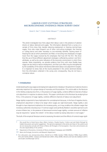 III LABOUR COST-CUTTING STRATEGIES MICROECONOMIC EVIDENCE FROM SURVEY DATA*