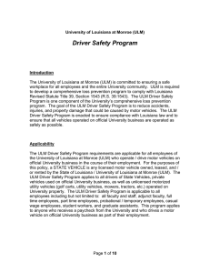 Driver Safety Program