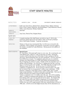 STAFF SENATE MINUTES MINUTES