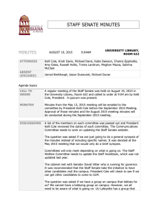 STAFF SENATE MINUTES MINUTES