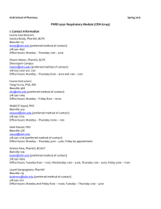 PHRD 5031: Respiratory Module (CRN 62143) I. Contact Information