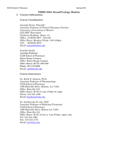 PHRD 5033: Renal/Urology Module