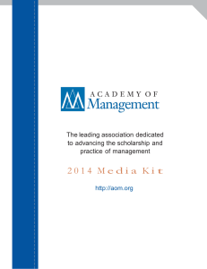 2 0 1 4  M e d i a ...  The leading association dedicated to advancing the scholarship and