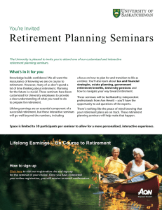 Retirement Planning Seminars You’re Invited