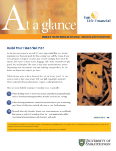 A t a glance Build Your Financial Plan