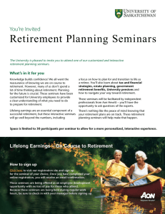 Retirement Planning Seminars You’re Invited