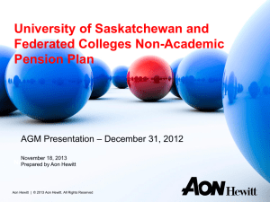 University of Saskatchewan and Federated Colleges Non-Academic Pension Plan