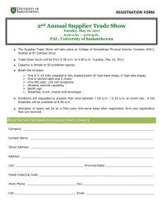 2 Annual Supplier Trade Show REGISTRATION FORM  