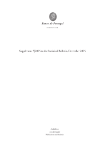Supplement 5|2005 to the Statistical Bulletin, December 2005 Banco de Portugal