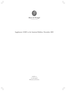 Supplement 3/2005 to the Statistical Bulletin, November 2005 Available on www.bportugal.pt