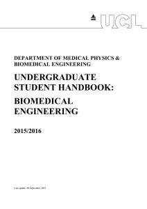 UNDERGRADUATE STUDENT HANDBOOK: BIOMEDICAL ENGINEERING